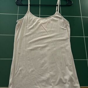 Time and Tru Tan and White Fitted Sleeveless Camisole
